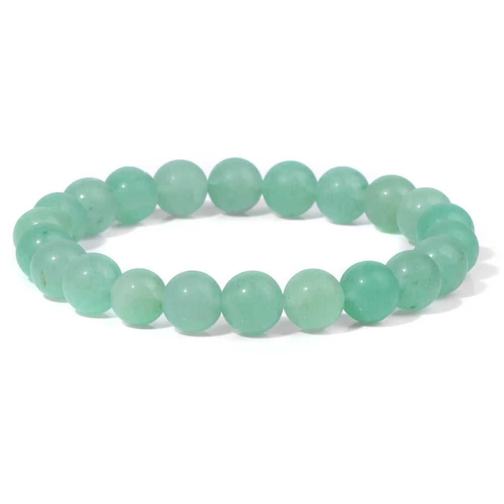 Matte Green Stone Series Bead Bracelet