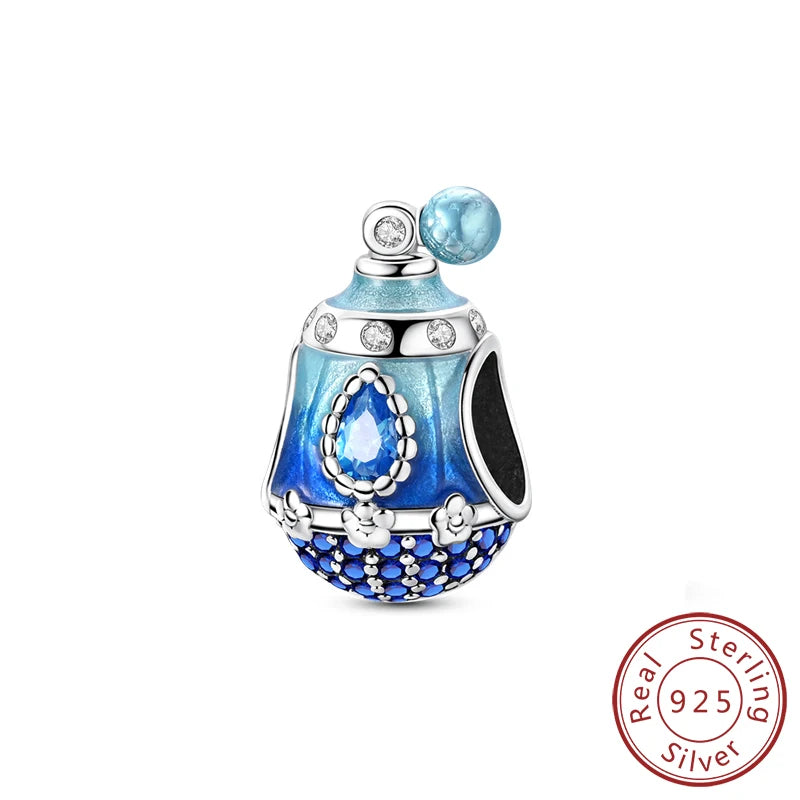 Dreamy Blue & Silver Charm Pendants