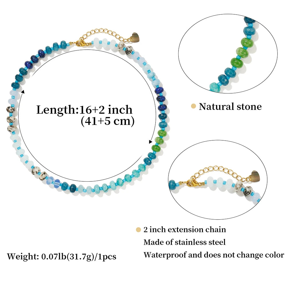 Radiant Colorful Choker Gemstone Necklace