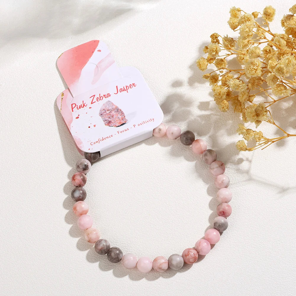 Chakra Colored Natural Stone Beads Bracelet