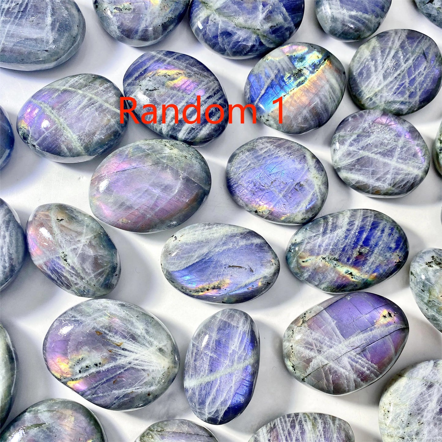 Mesmerizing Purple Flash Labradorite Palm Gemstone