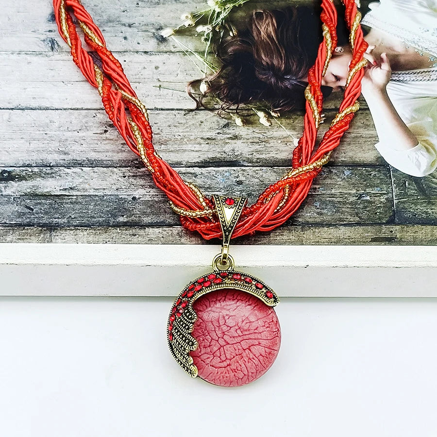 Crystal Gem Stone Pendant Necklaces