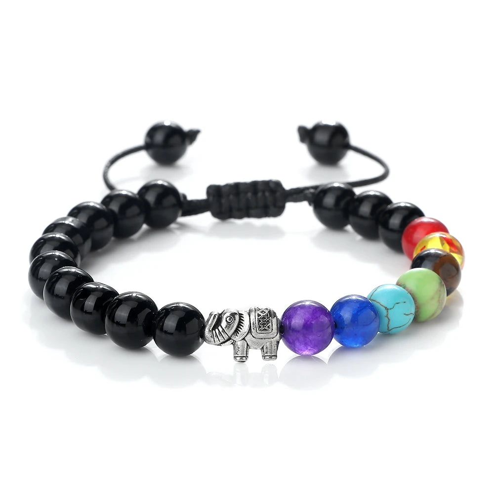 Harmonic Natural Stone 7 Chakra Beaded Bracelets