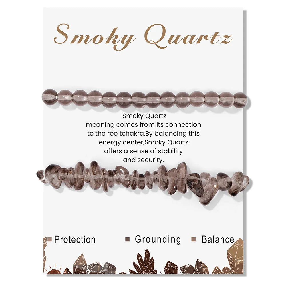 Double Crystal Stone Bracelets With Inspirational Cards