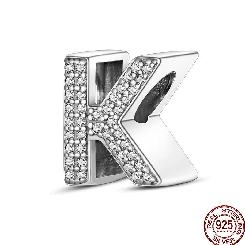 Silver Alphabet Letter Series Charms
