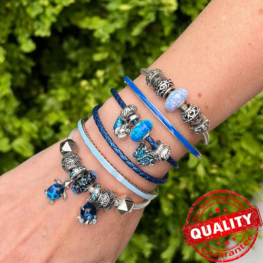 Gorgeous Ocean Blue Glassy Creature Dangle Charms