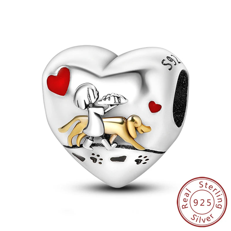 Gorgeous Heart Beat Family Charm Pendants