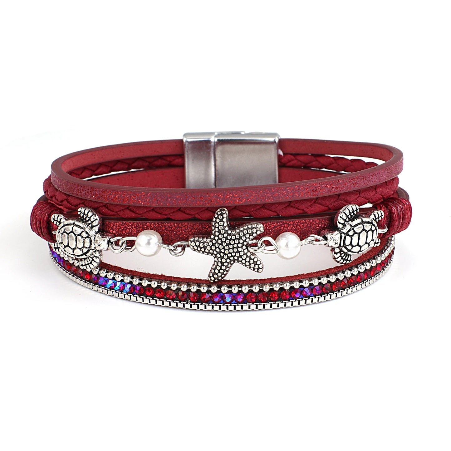 Ocean Pearl Starfish Turtle Bracelets