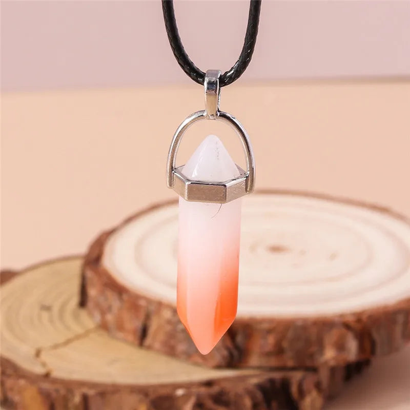 Bullet Crystal Pendant Necklace