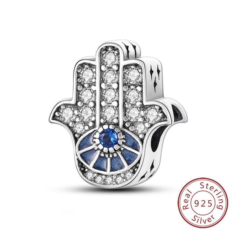 Dreamy Blue & Silver Charm Pendants