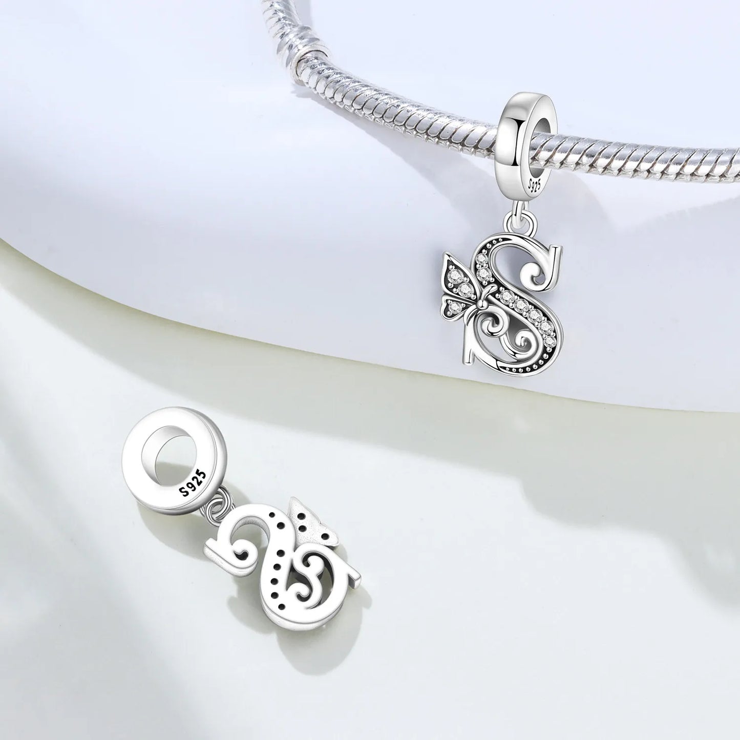 Beautiful Butterfly Alphabet & Numbers Pendant