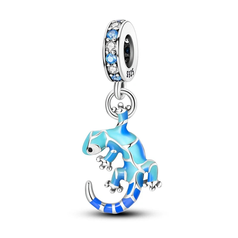 Empress Blue Platinum Pendant Charms Beads