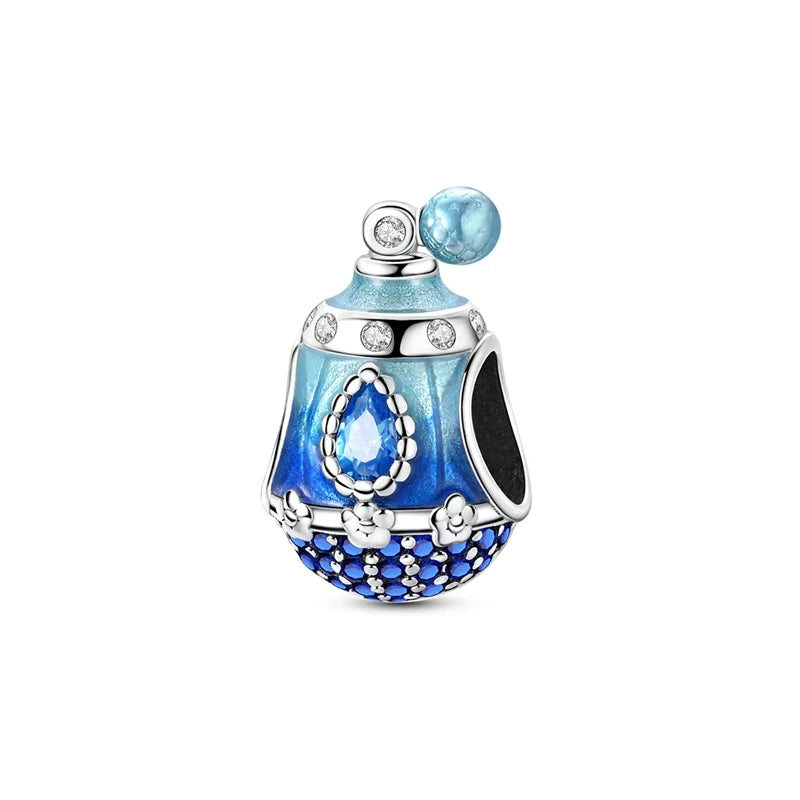 Empress Blue Platinum Pendant Charms Beads