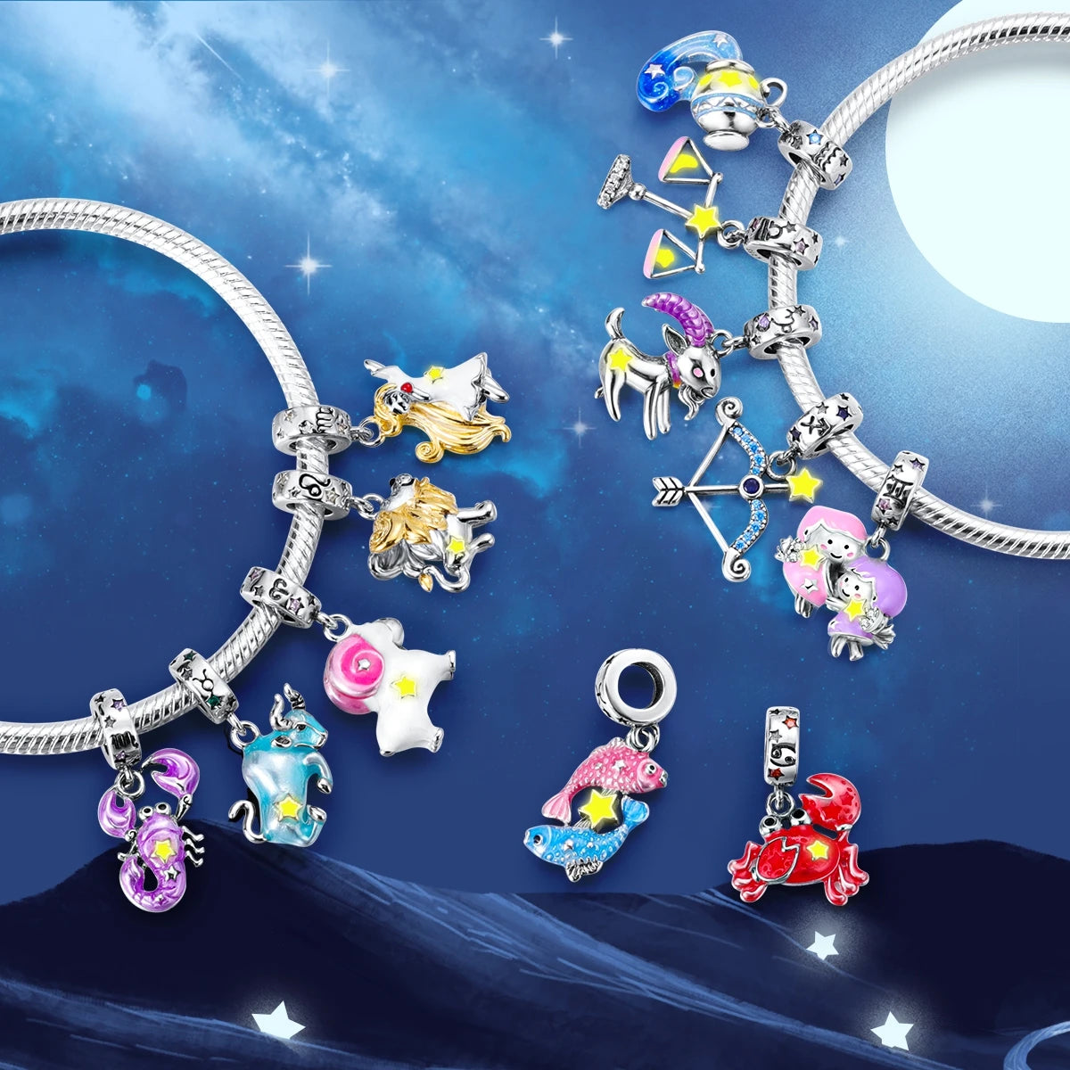 Luminous Constellations Charm Pieces