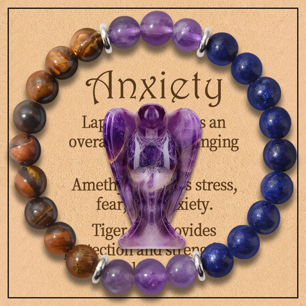 Royal Purple Power Elimination Healing Crystals Bracelets