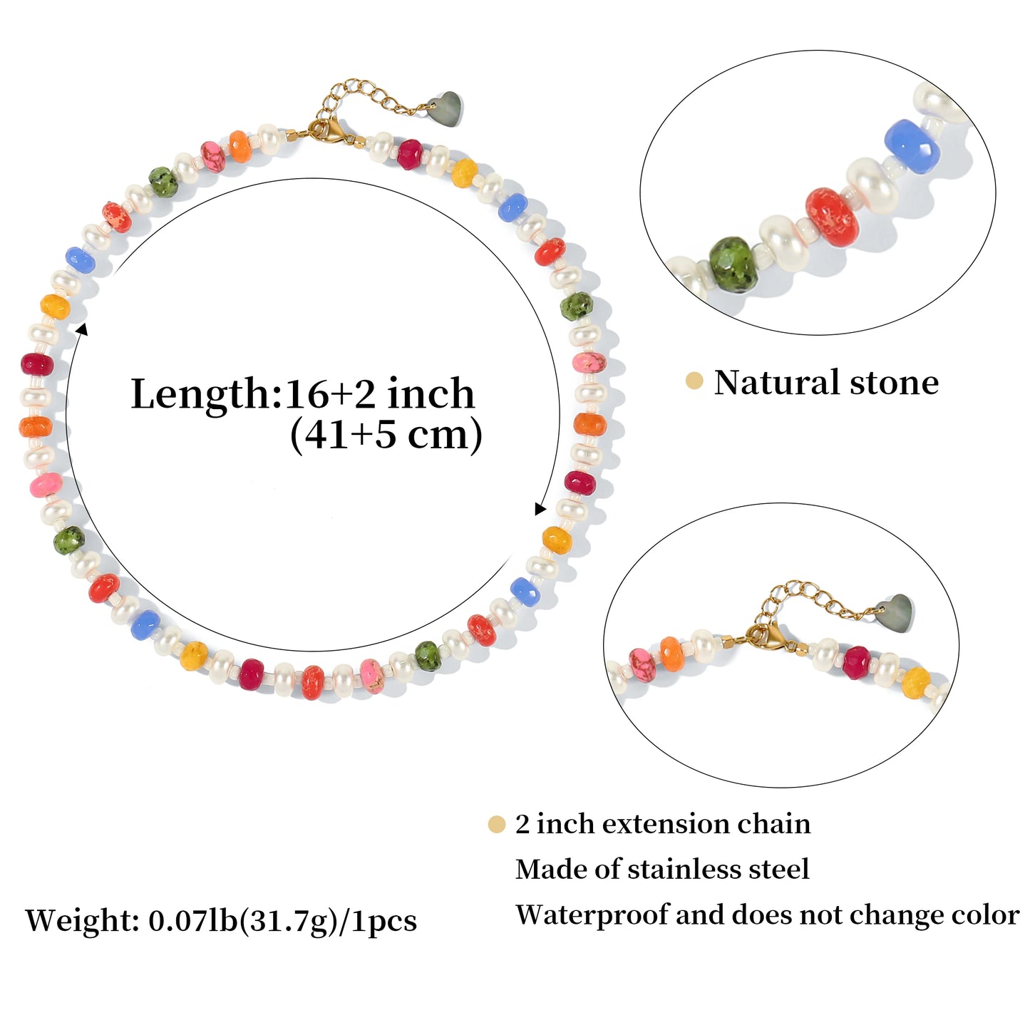 Radiant Colorful Choker Gemstone Necklace