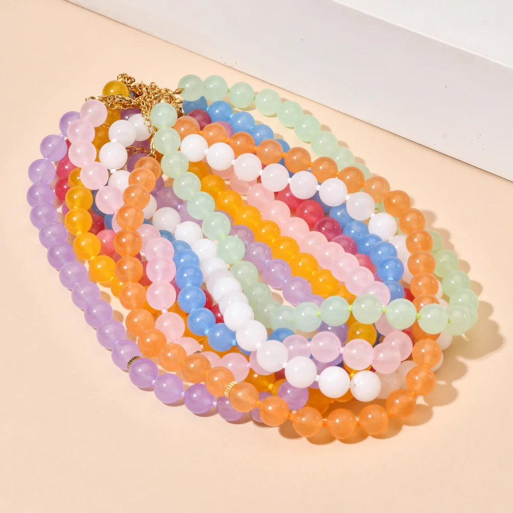 Mesmerizing Multicolored Agate Natural Stone Necklace