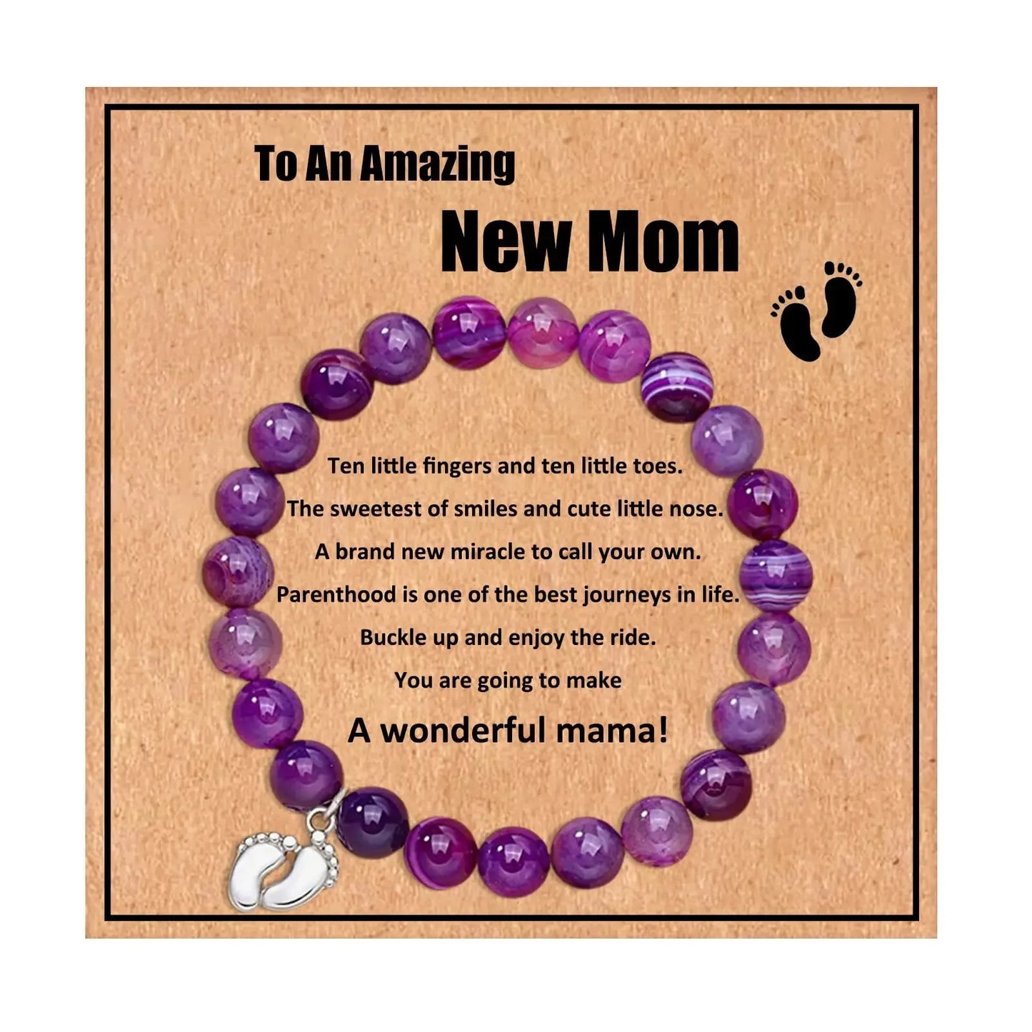 Motherhood Natural Stone Beaded Bracelet
