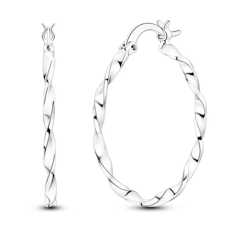 Elegantly Shaped Sparkling Pave Earrings