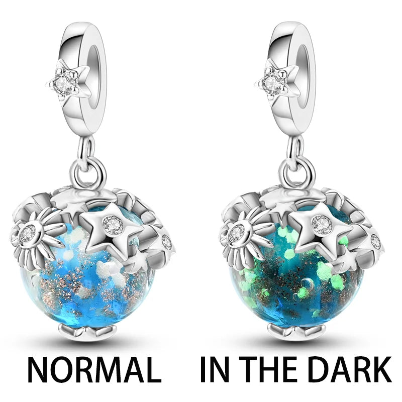 Icy Blue Winter Series Charms Pendants