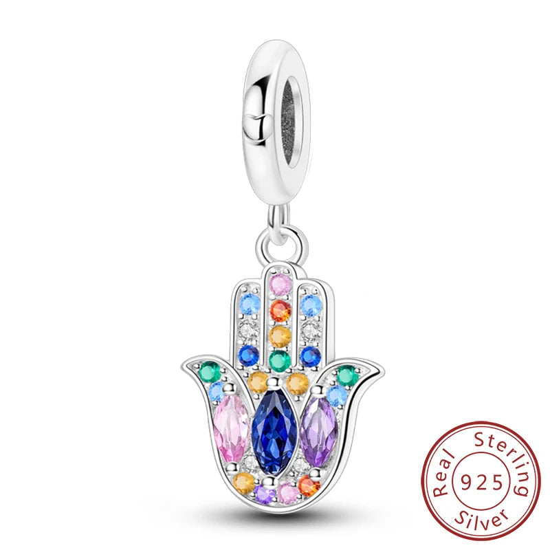 Dreamy Blue & Silver Charm Pendants