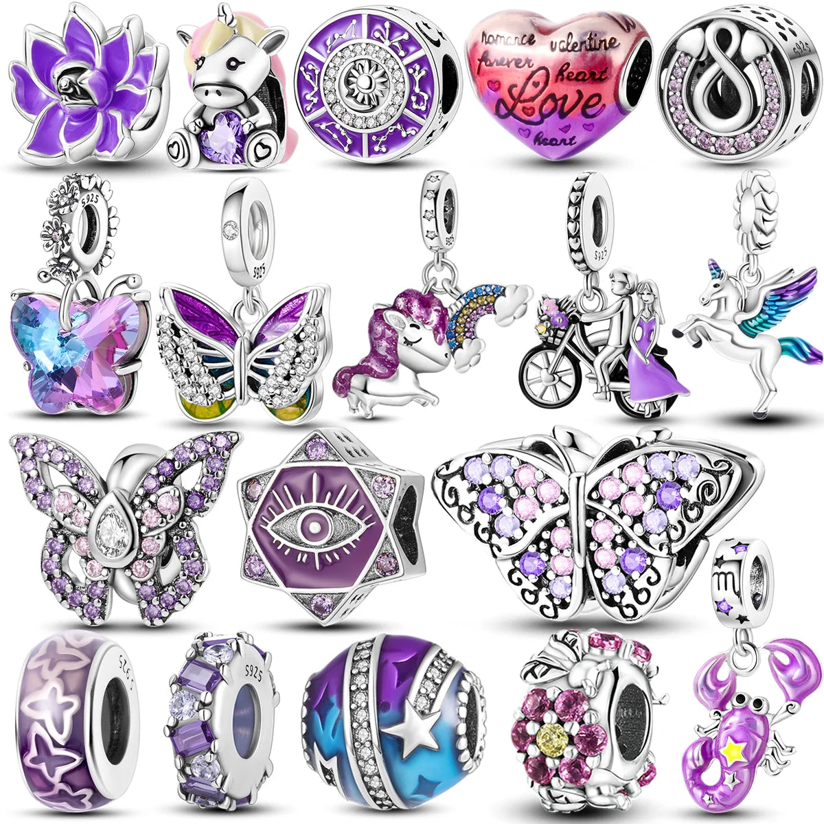 Purple Series Charms Bracelet