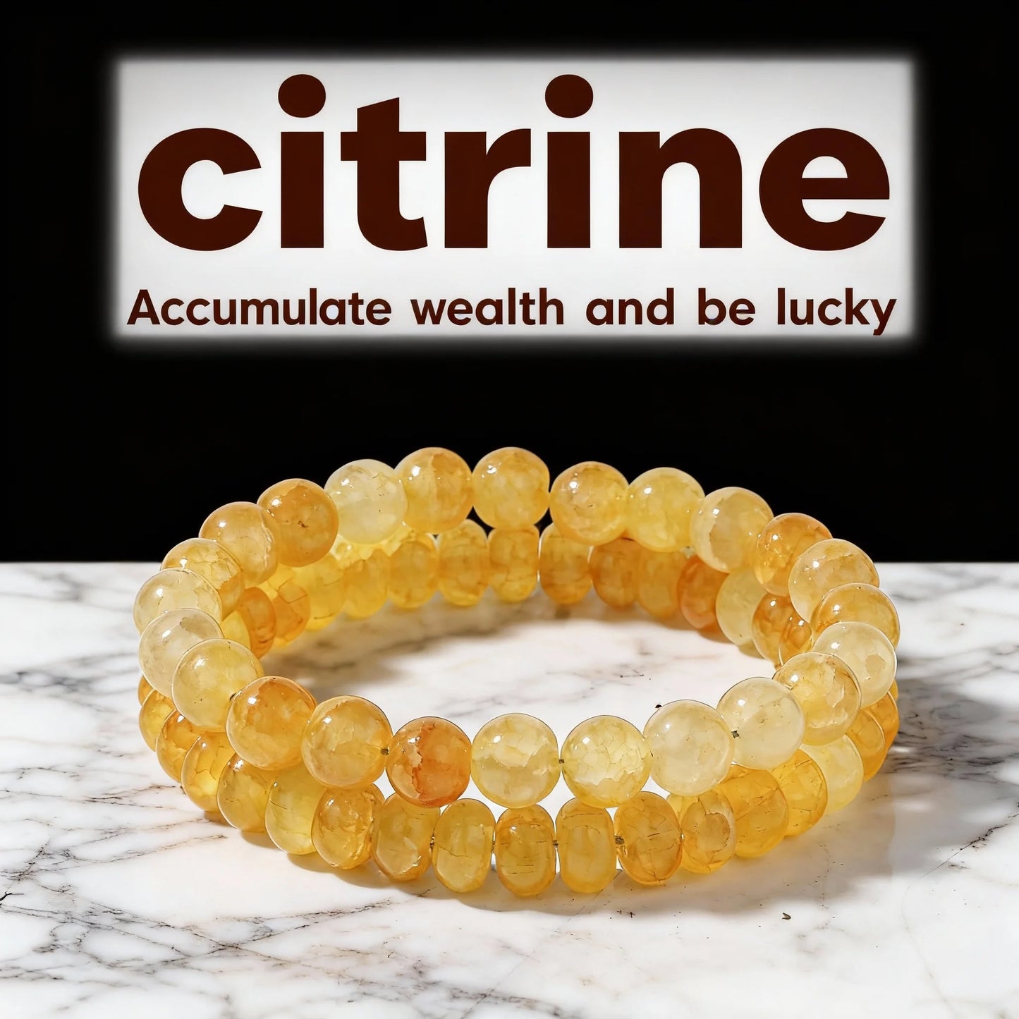 Blooming Autumn Citrine Natural Stone Bracelets
