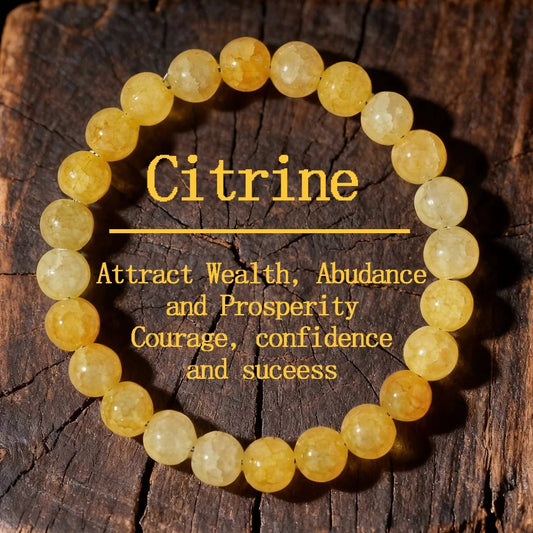 Blooming Autumn Citrine Natural Stone Bracelets