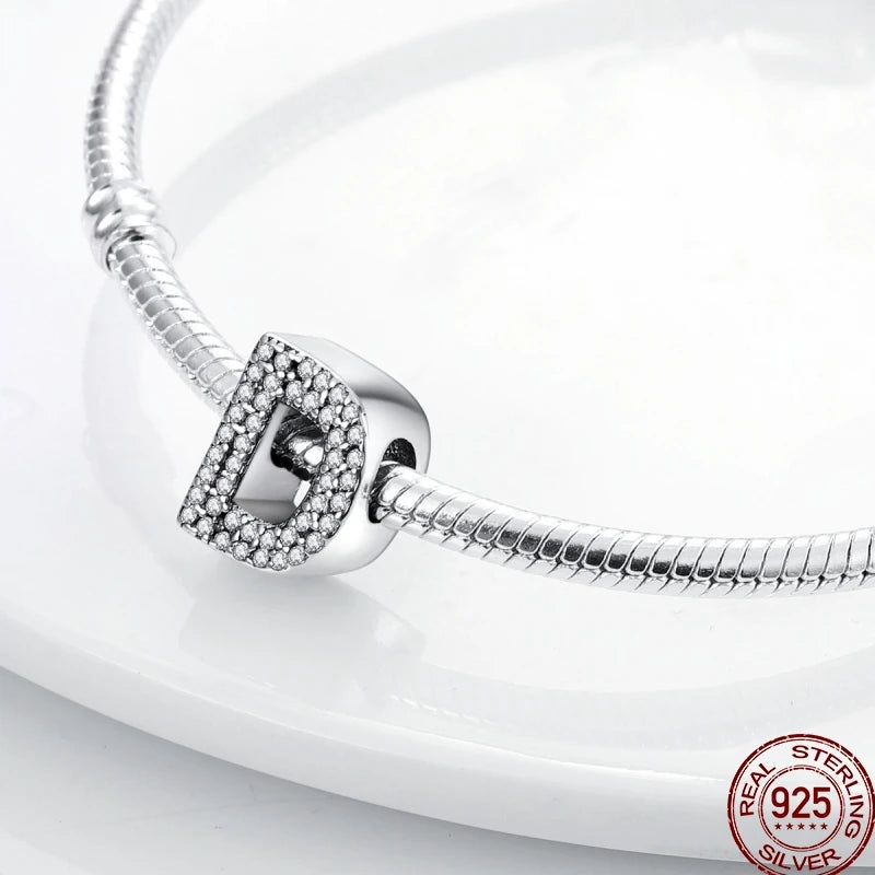 Silver Alphabet Letter Series Charms