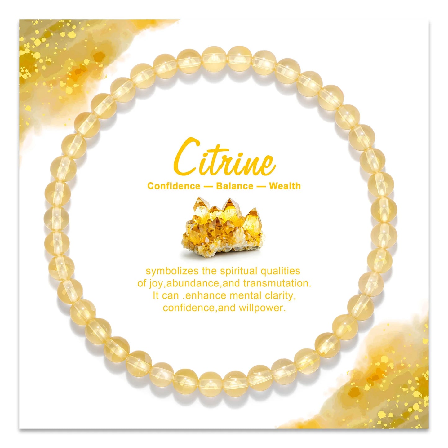 Exquisite Multi Color & Shape Natural Stone Crystal Beads Bracelet