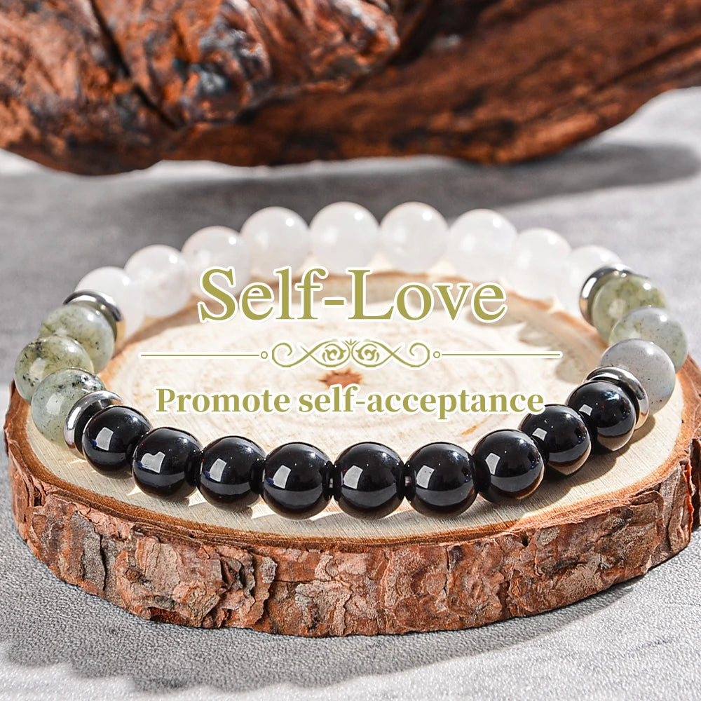 Self Love Natural Gemstone Balance Protection Bracelet