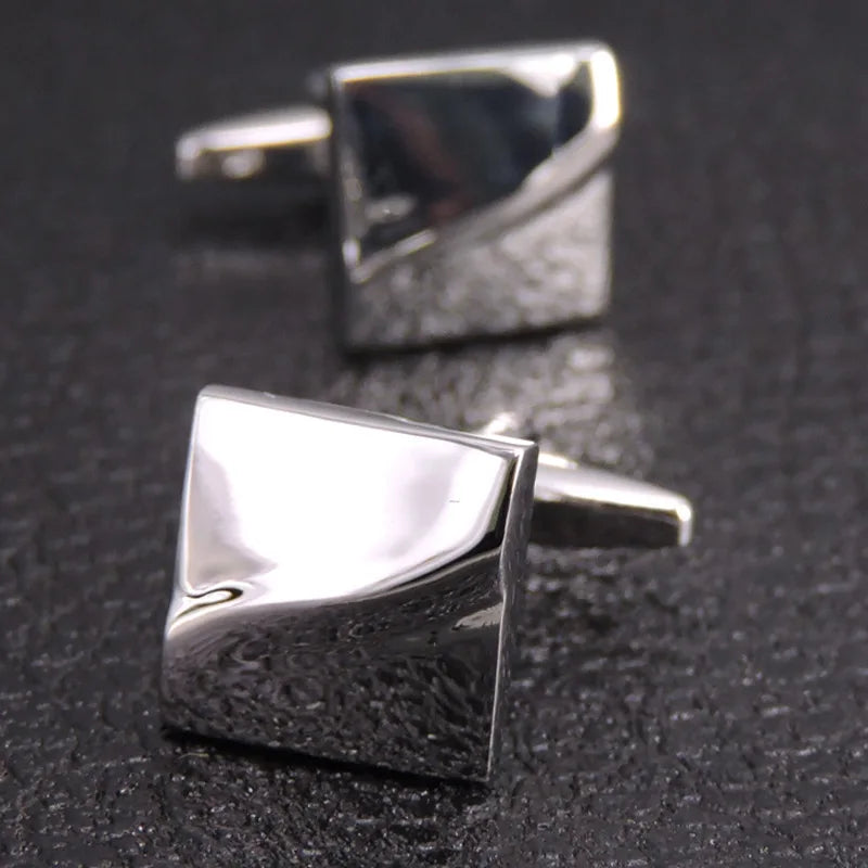 French Square Button Luxury Cuff Links