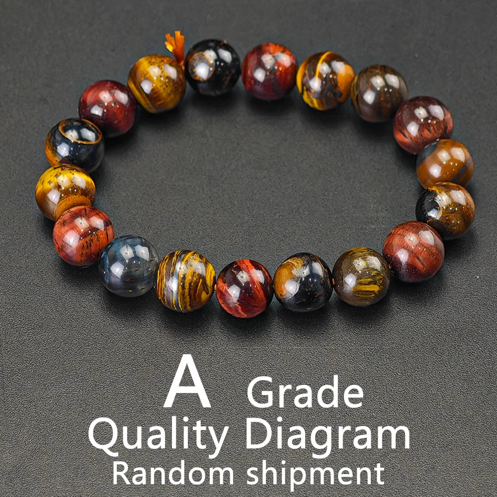 Cunning Colored Tiger Eye Natural Stone Bracelet