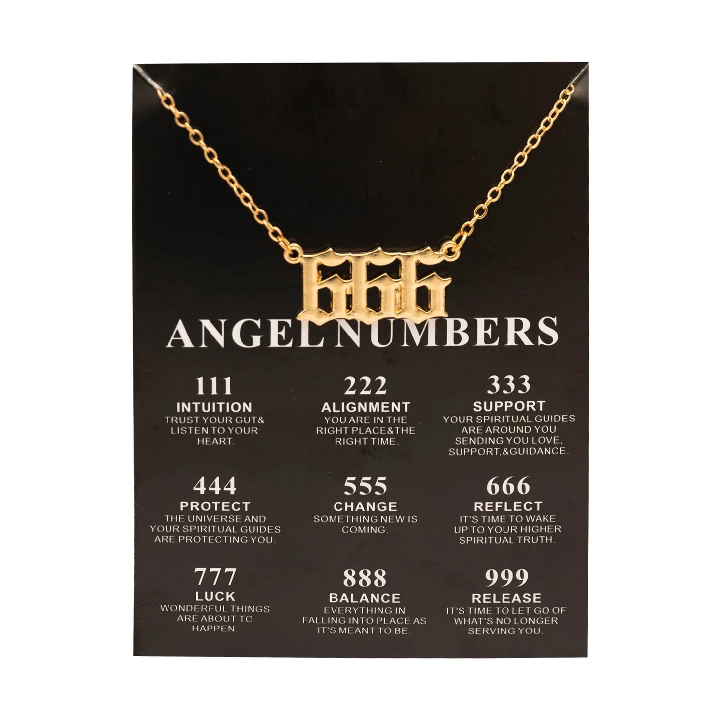 Lucky Angel Numbers Wish Pendant Necklace