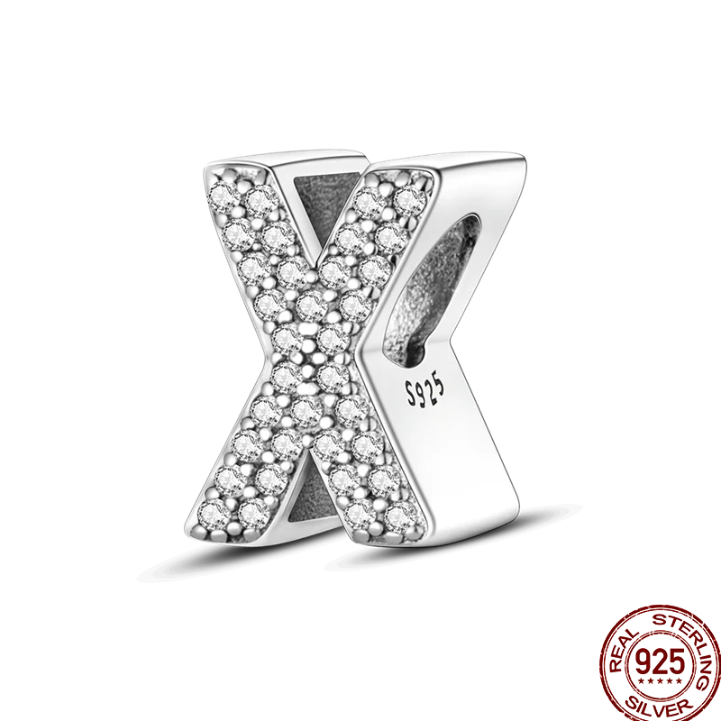 Silver Alphabet Letter Series Charms