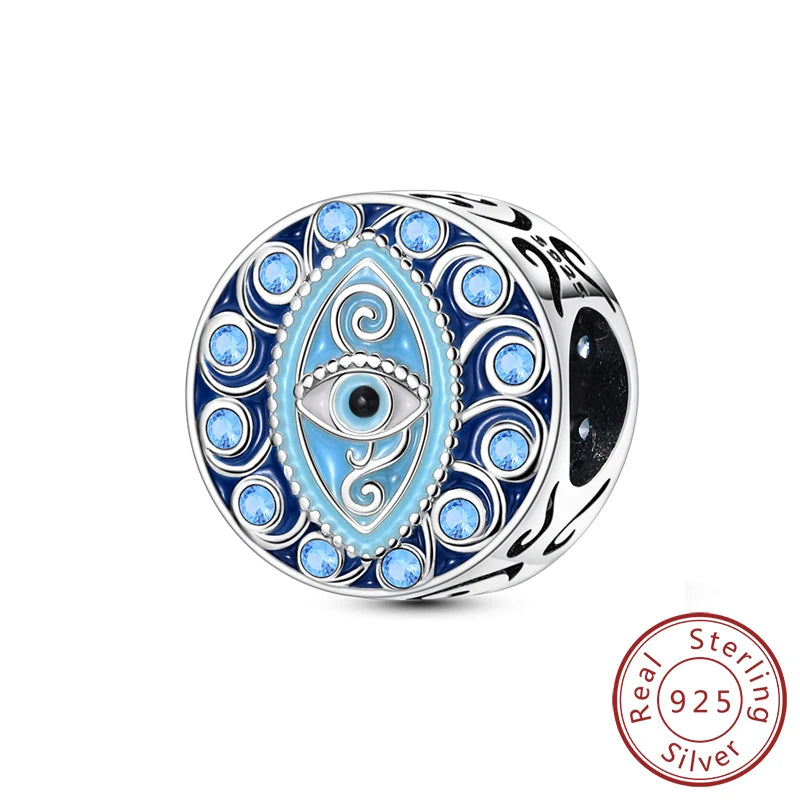 Dreamy Blue & Silver Charm Pendants