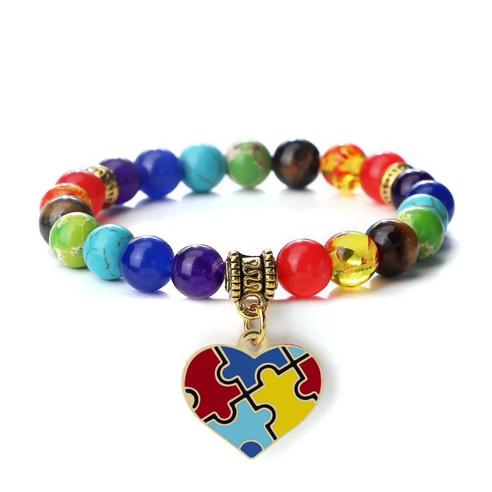 Mental Health Awareness "Autism Puzzle" Healing Bracelets