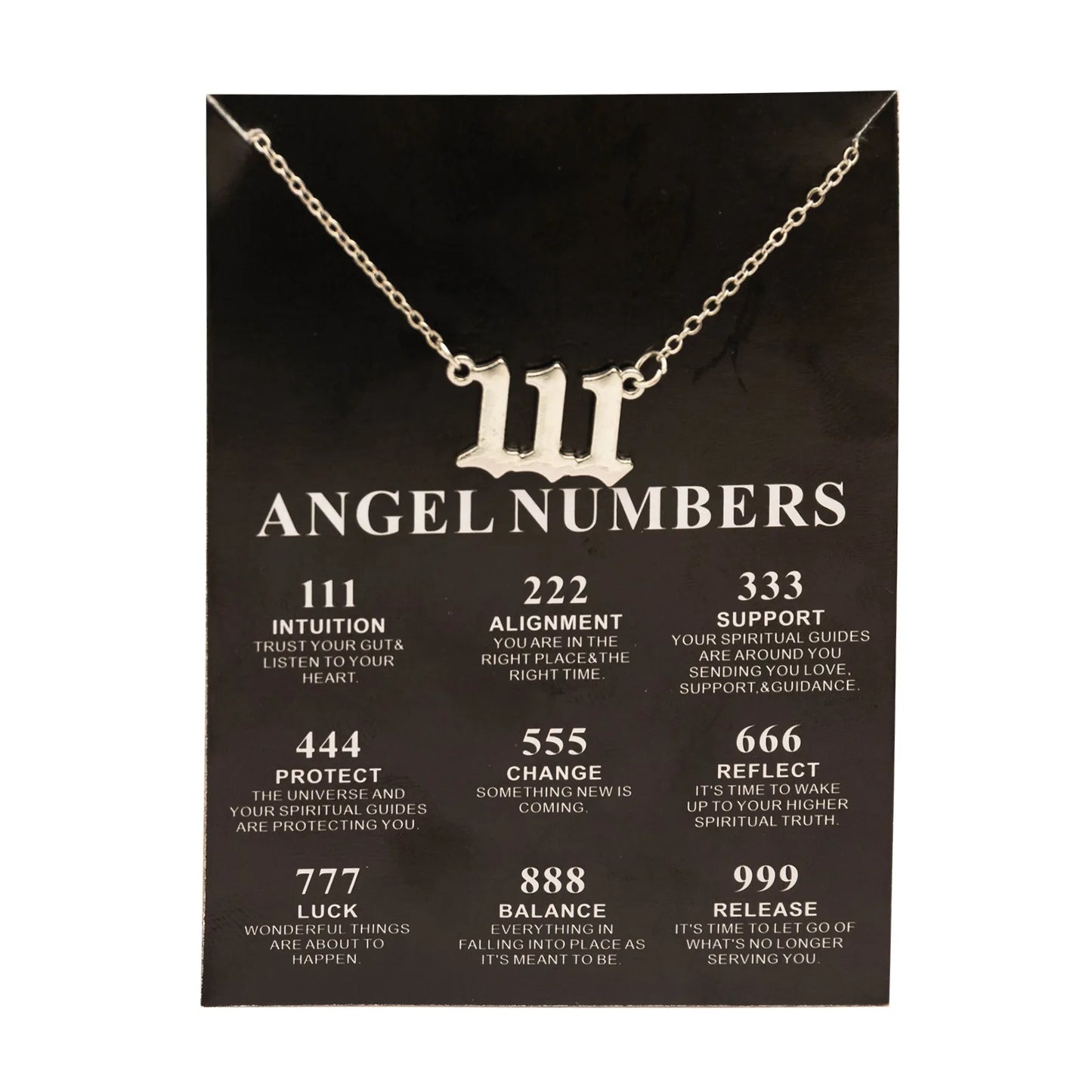 Lucky Angel Numbers Wish Pendant Necklace