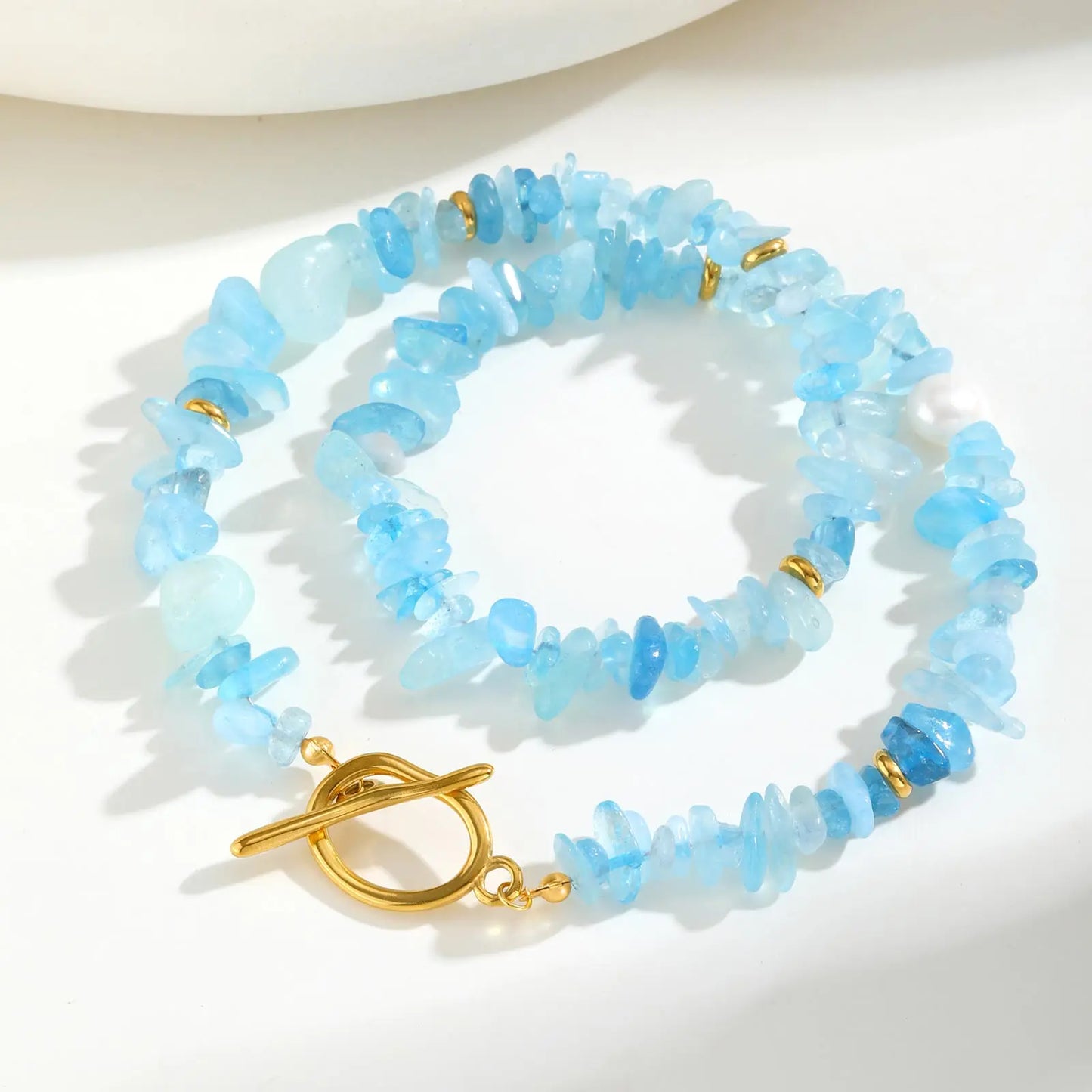 Blue Waters Unique Gravel Stone Necklaces