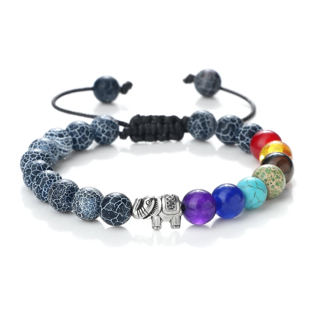 Harmonic Natural Stone 7 Chakra Beaded Bracelets