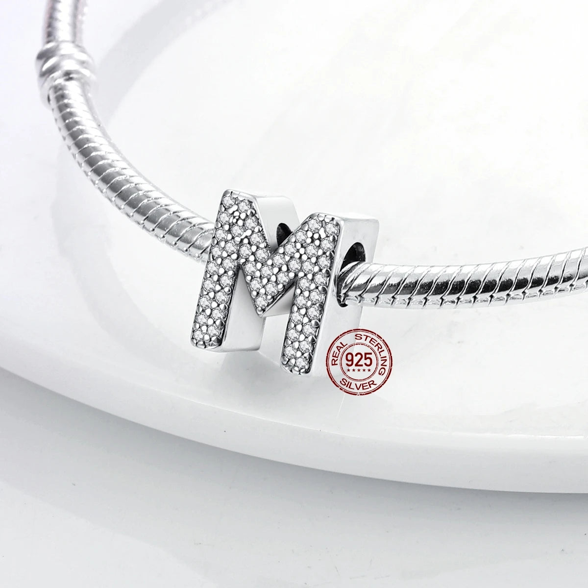Silver Alphabet Letter Series Charms