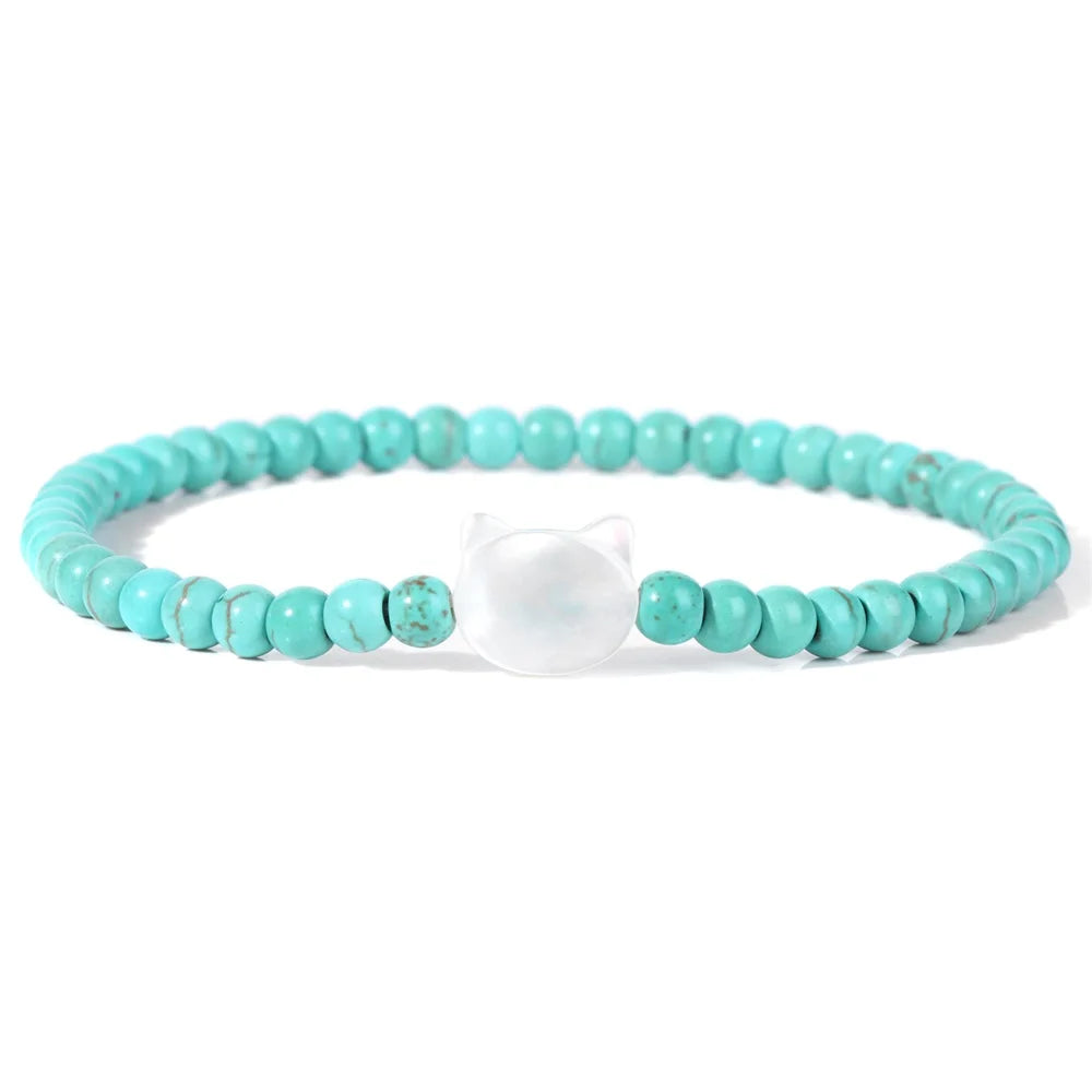 New Blue Turquoises Stone Charm Series Bracelets