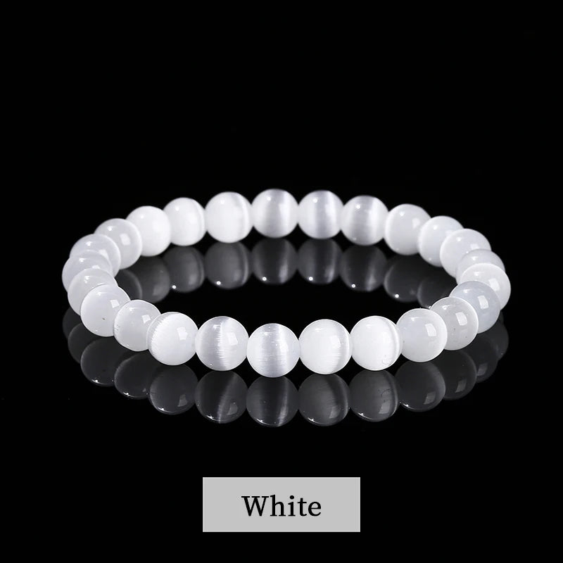 Candied Color Series Natural Cat Eyes Stone Bead Bracelets