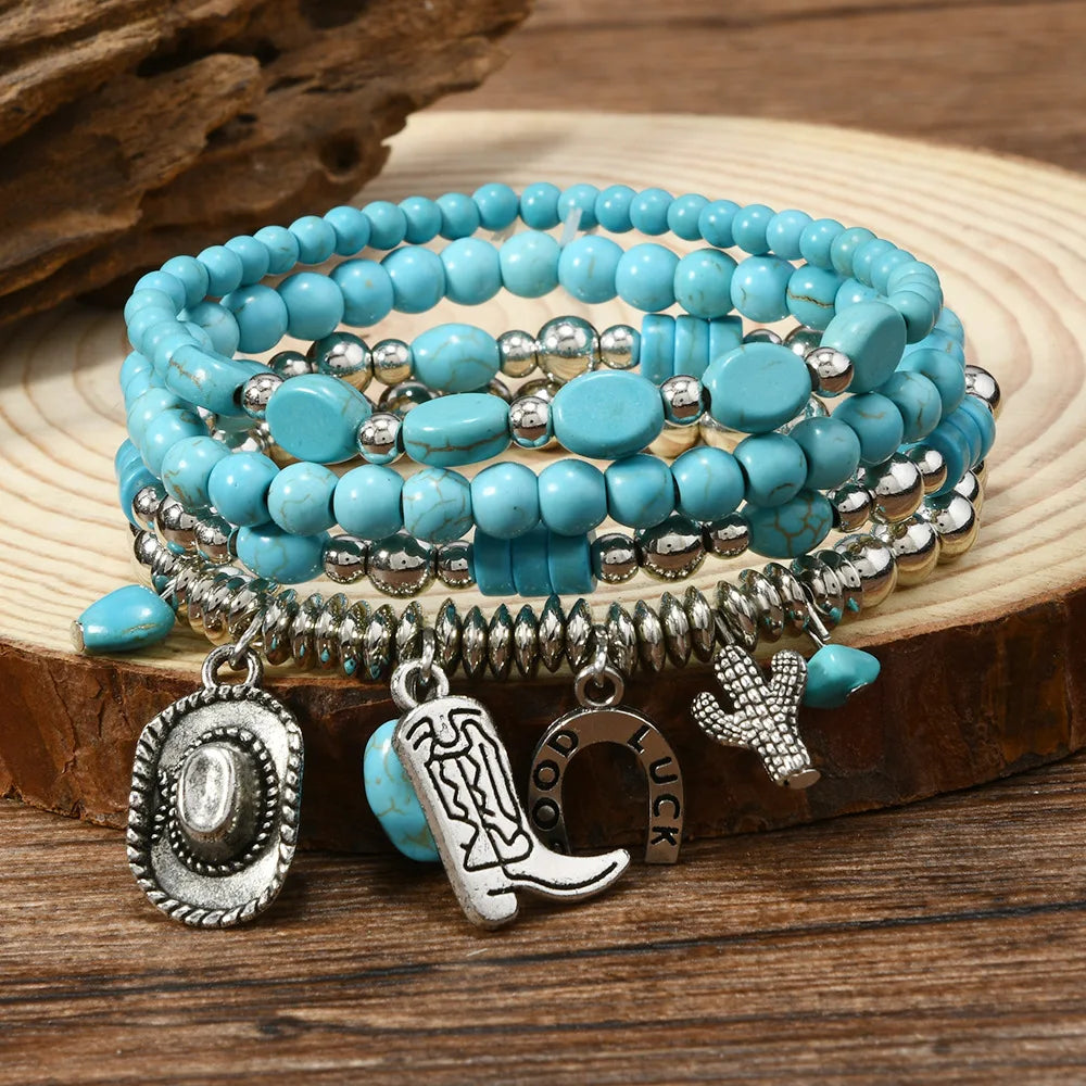 Western Smooth Country Charm Bracelets