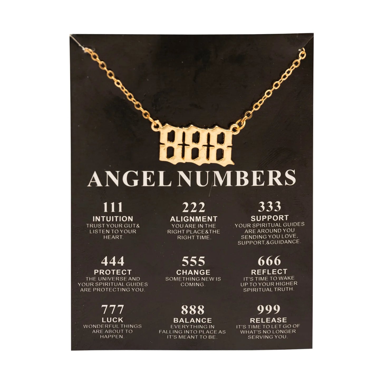 Lucky Angel Numbers Wish Pendant Necklace
