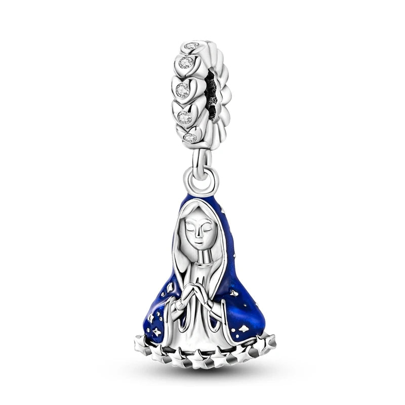Empress Blue Platinum Pendant Charms Beads
