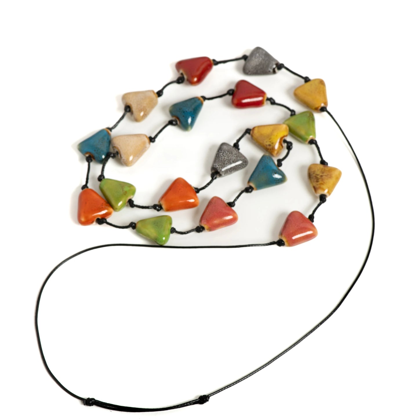 Colorful Triangle Ceramic Dual-use Necklace Bracelet