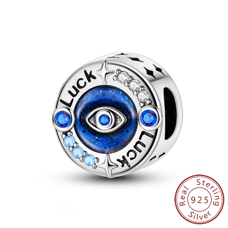 Dreamy Blue & Silver Charm Pendants