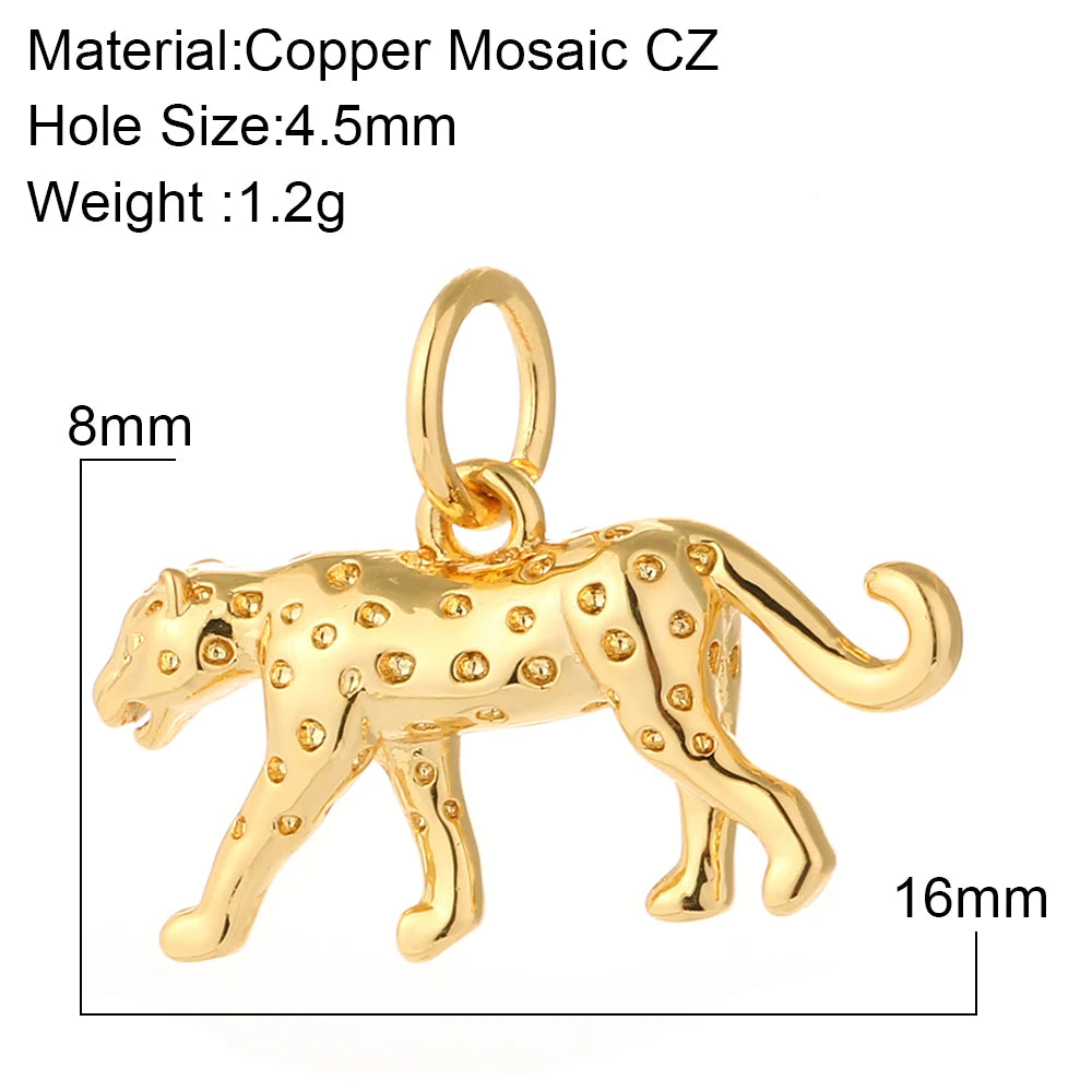 Cute Animals Plants Gold Bracelet Charm Pendants
