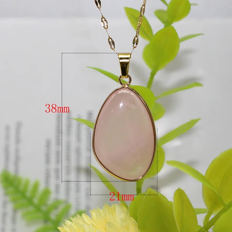 Gold Crystal Water Drop Pendant Necklace